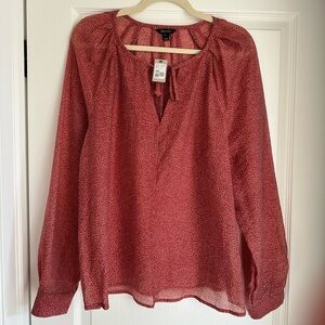 RW&CO. Red Patterned Blouse